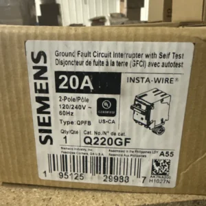 Siemens Q220GF 20A 2-Pole 240V GFCI Pigtail Breaker