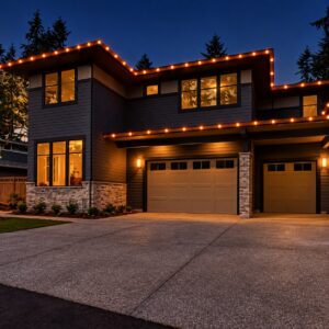 ZAP Electric permanent LED soffit lighting installed on a home in North Dakota