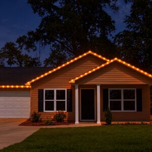ZAP Electric permanent LED soffit lighting installed on a home in North Dakota
