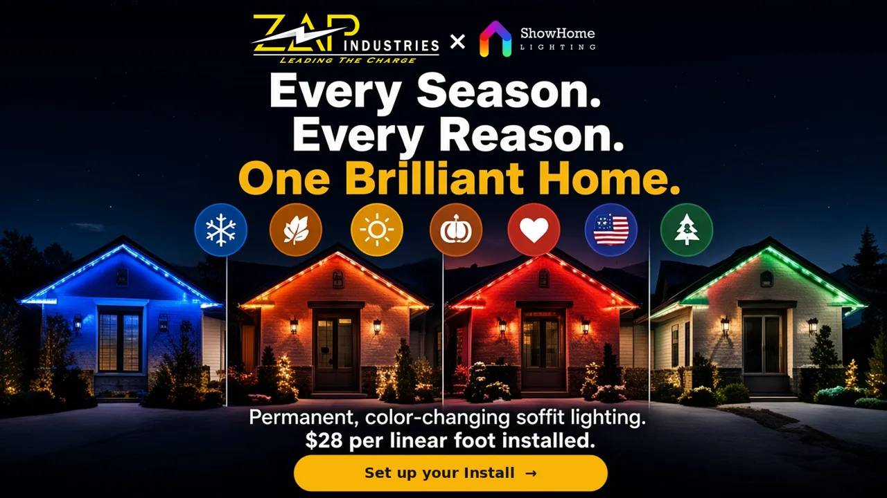 Every season, every reason: permanent soffit lighting in multiple colors